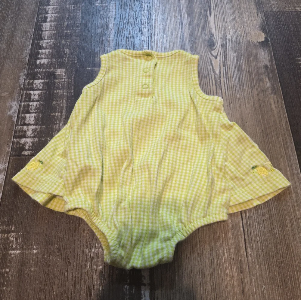 Carter's Yellow Gingham Diaper Cover Set